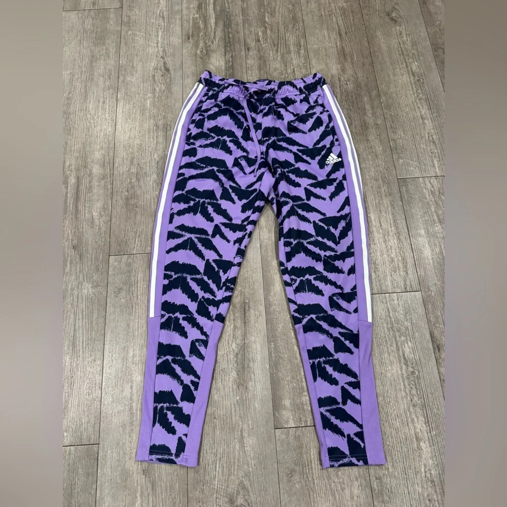 adidas Purple and Black Graphic Joggers